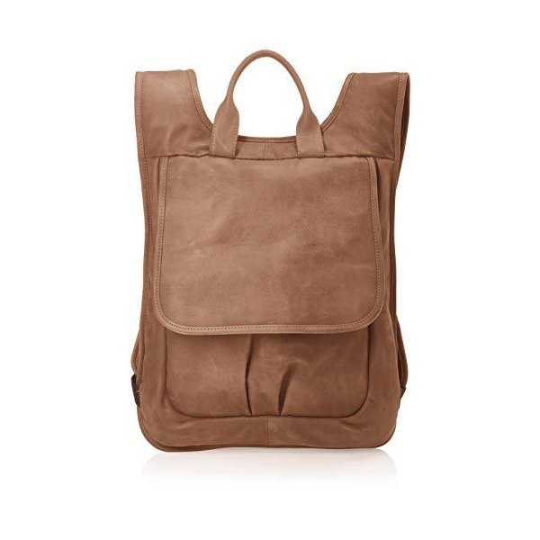 Piel Leather Slim Laptop Flap Backpack， Toffee， One Size 並行輸入品