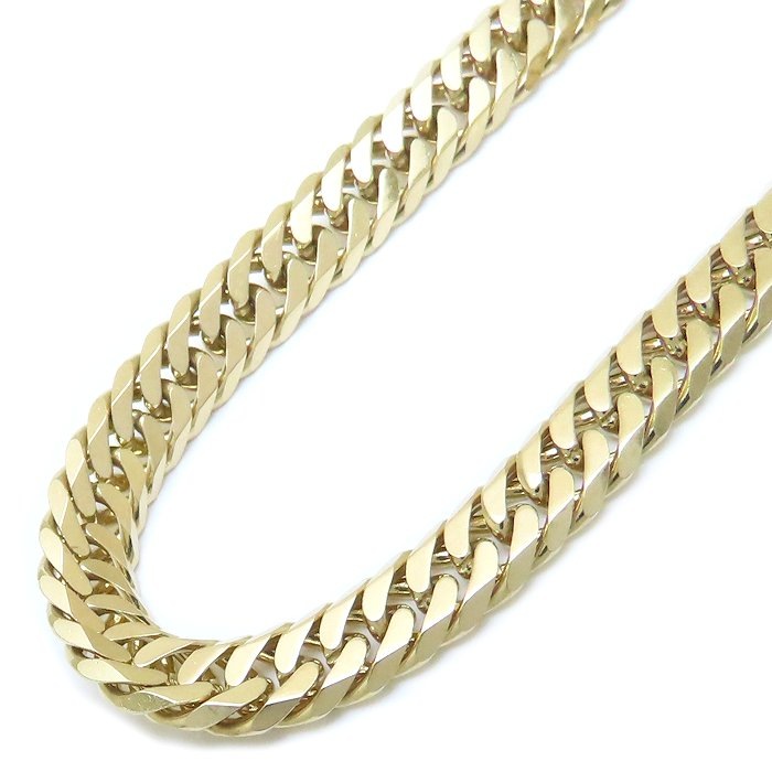 喜平ネックレス K18YG イエローゴールド 6面 ダブル 50cm 51.3g/76238【中古】