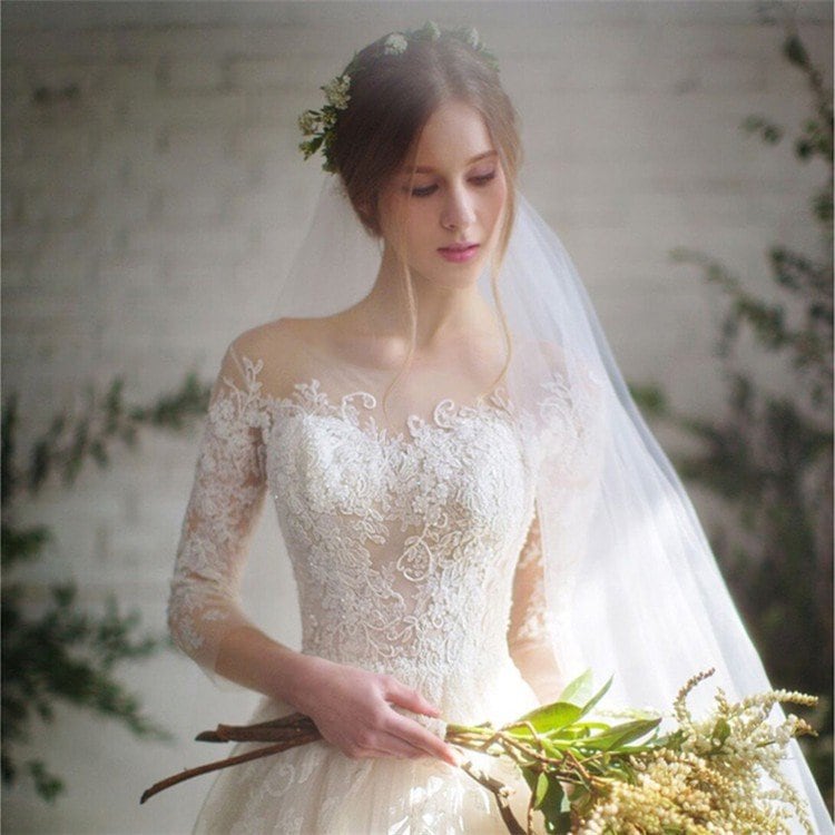 ウェディングドレス 結婚式/二次会/ホワイト/花嫁ドレス/ウェディング/プリンセスドレス/白ドレス/
