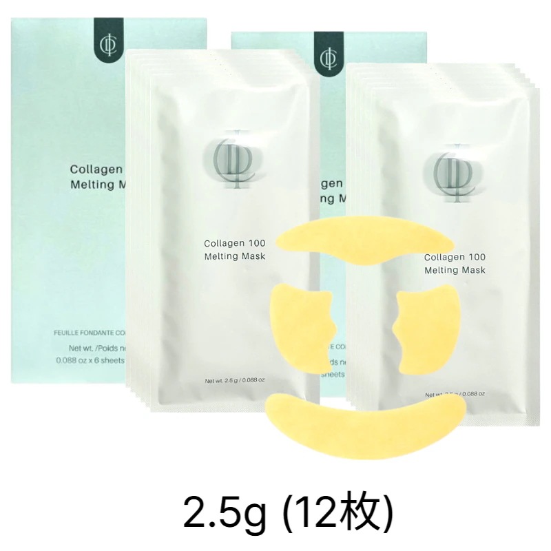ICD コラーゲン100 メルティングシート マスクパック 2.5g 6枚 + 6枚 / コラーゲン (800,000ppm) 加水分解コラーゲン (200,000ppm)