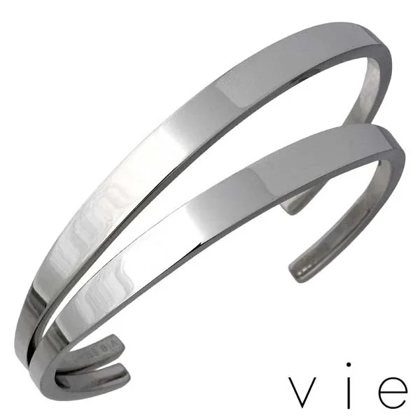 ヴィー vie ステンレス ペア バングル アクセサリー 金属金属アレルギー対応