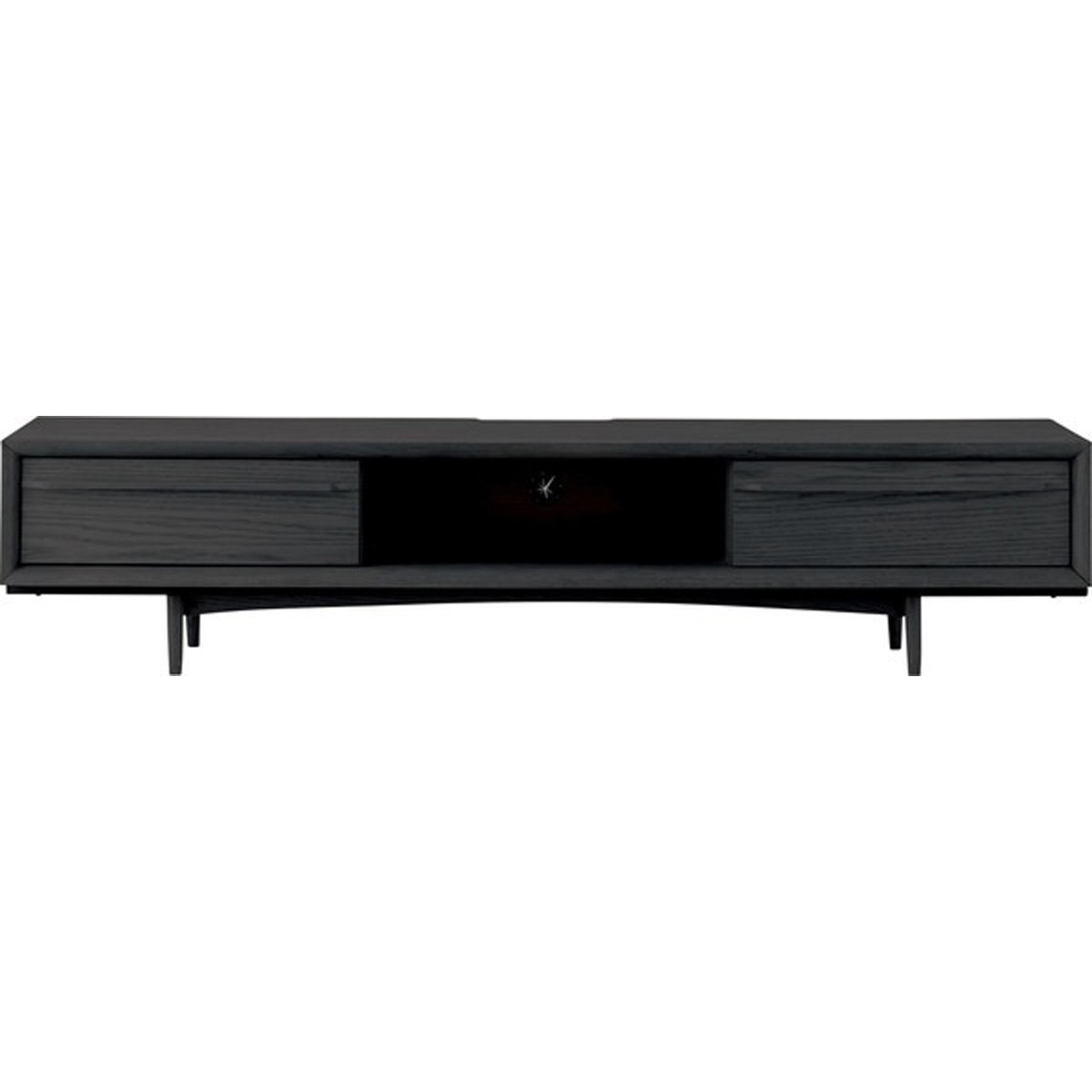 ティモ TVボード150 天然木 オーク 天然木化粧繊維板 オーク ウレタン塗装 スチール 粉体塗装