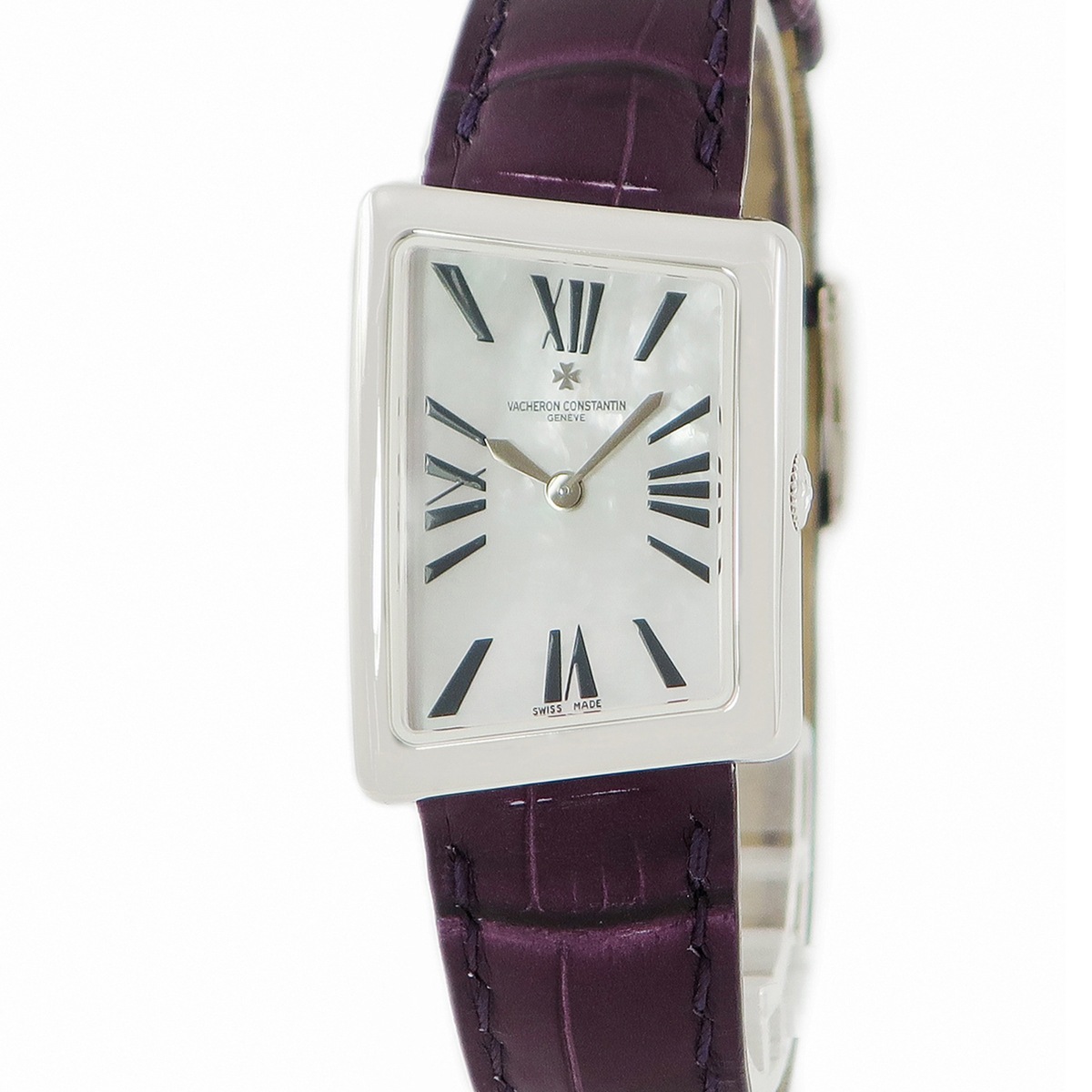 アシンメトリカル 1972 25021/000G クオーツ レディース K18WG無垢 シェル ローマン 3年保証