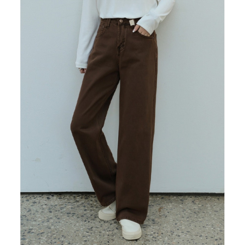 FRENCHCHICヴィンテージカラーストレートフィットコットンパンツ