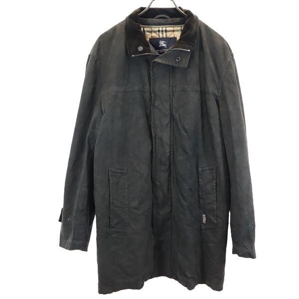 三陽商会 日本製 フェイクレザー ライナー付き コート L 黒 裏キルティング メンズ