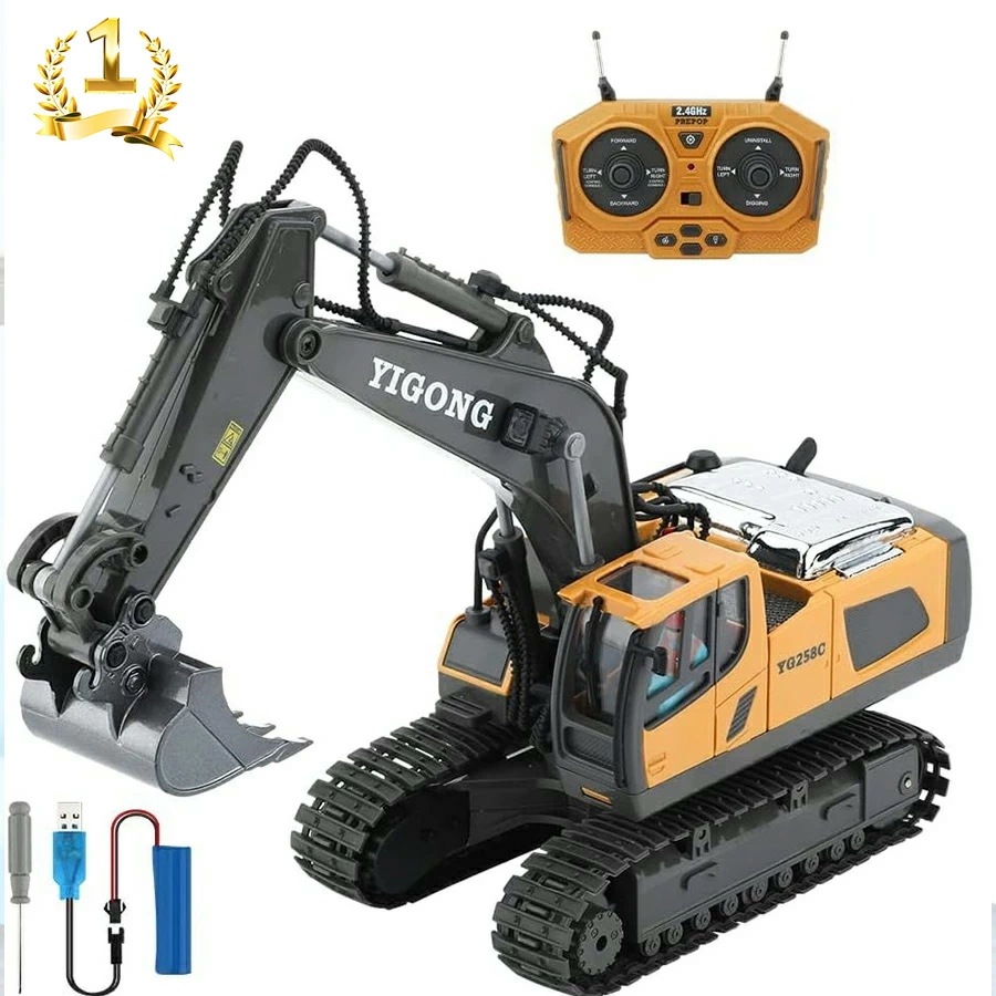【期間限定】ラジコン ショベルカー おもちゃ こども向け エクスカベーター 充電式 コンストラクショントイ 多機能 2.4GHz 無線 1/18 680度旋回 LEDライト搭載 合金製 室内 室外 男