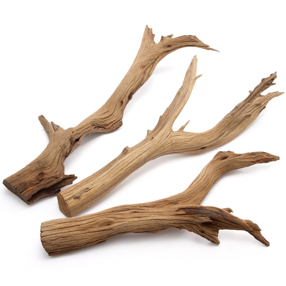 形状お任せ　煮込み済み　ゴーストウッド　Ｍサイズ（約４０ー６０ｃｍ）　３本　レイアウト素材　流木　ＣＲＣ21―10―20―30―00