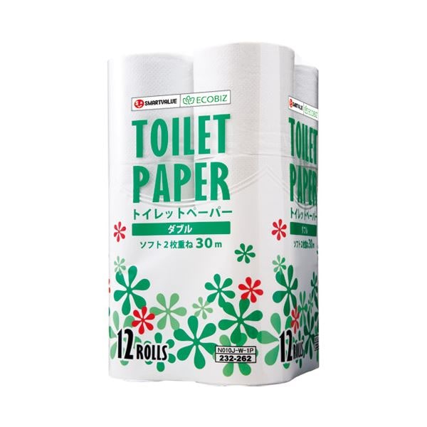 （まとめ）スマートバリュー トイレットペーパーダブル12個 N010J-W-1P(×10セット)