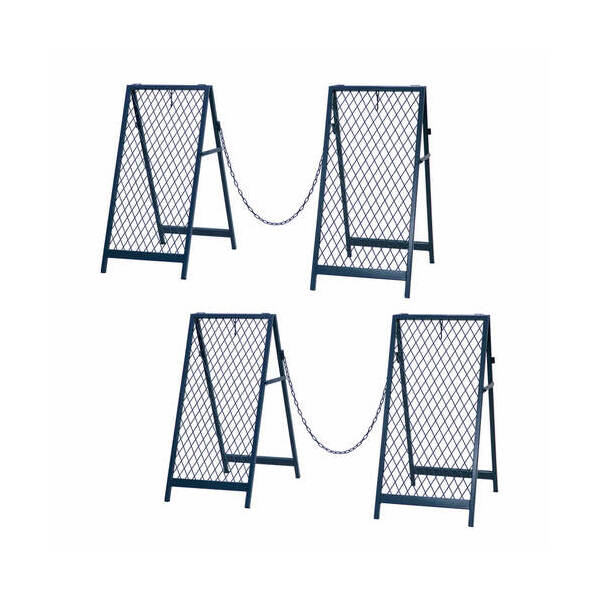 住まいスタイル TW003-2P-BLU スタンド式チェーンゲート TWILL(ツイル)2セット ブルーグレー メーカー直送