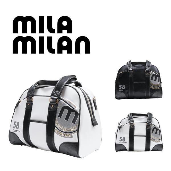 mila milan ミラミラン バビラ ボストン ショルダー ビジネス 251301 ストライプ シンプル ゴルフ 撥水