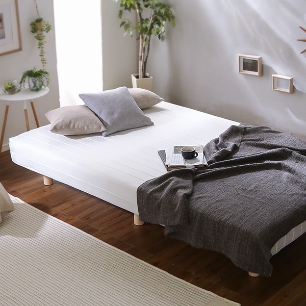 新発想で搬入も組立カンタン ほどよい弾力 脚付きロールマットレス ボンネルコイルスプリング セミダブル