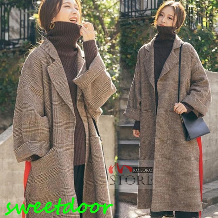 チェスターコート レディース 40代 ロングコート 秋 チェック柄コート アウター 厚手 中綿 着痩せ お洒落 大人 通勤 暖かい 2023