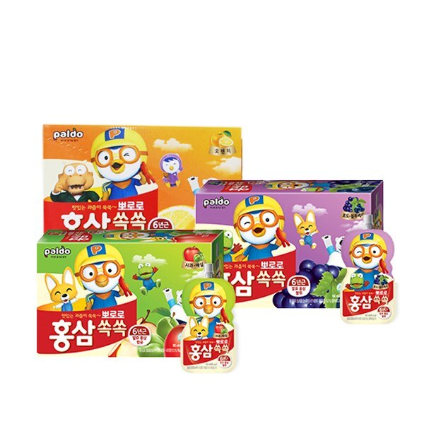ポロロ紅参スクスク3点セット100ml x 30個