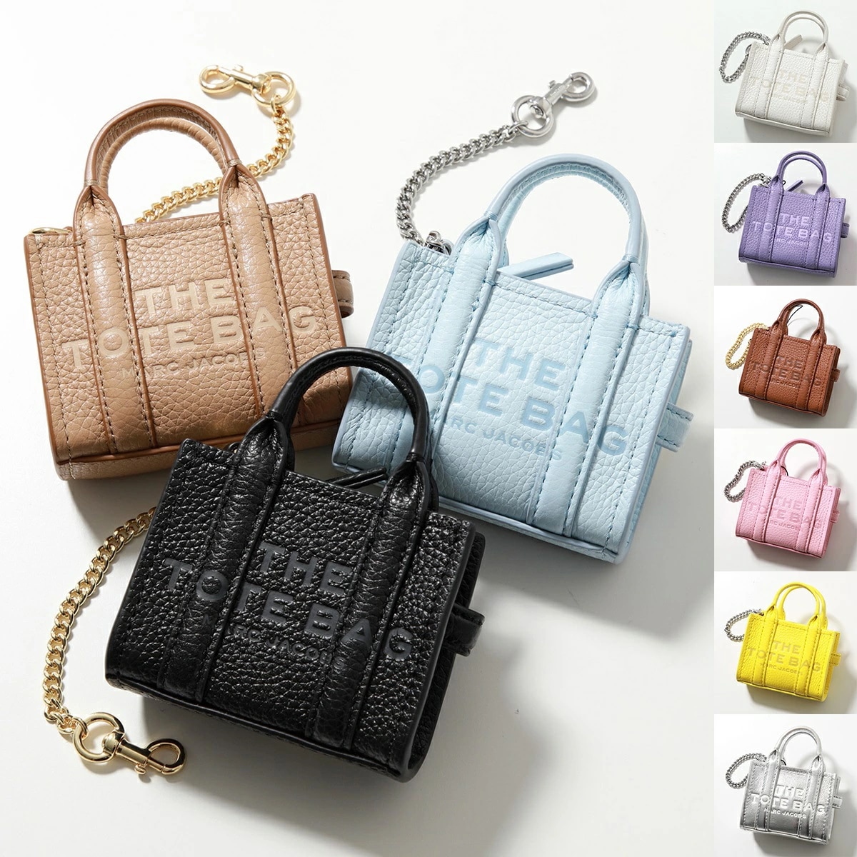 MARC JACOBS マークジェイコブス バッグチャーム THE LEATHER NANO TOTE CHARM ザ レザー ナノ トート 2F3SCP005S07 2F4SCP002S02 レディ