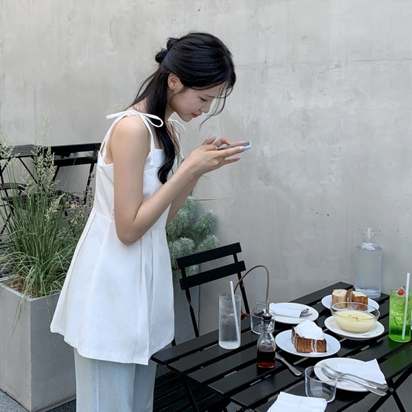 プリーツキャミワンピース op15693