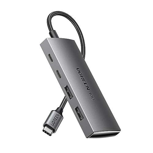 UGREEN USB Cハブ 10Gbps 4ポート拡張 USB C to USB 3.2 変換アダプタ 2 USB-C and 2 USB-A マルチポートハブ MacBook ProiMaci