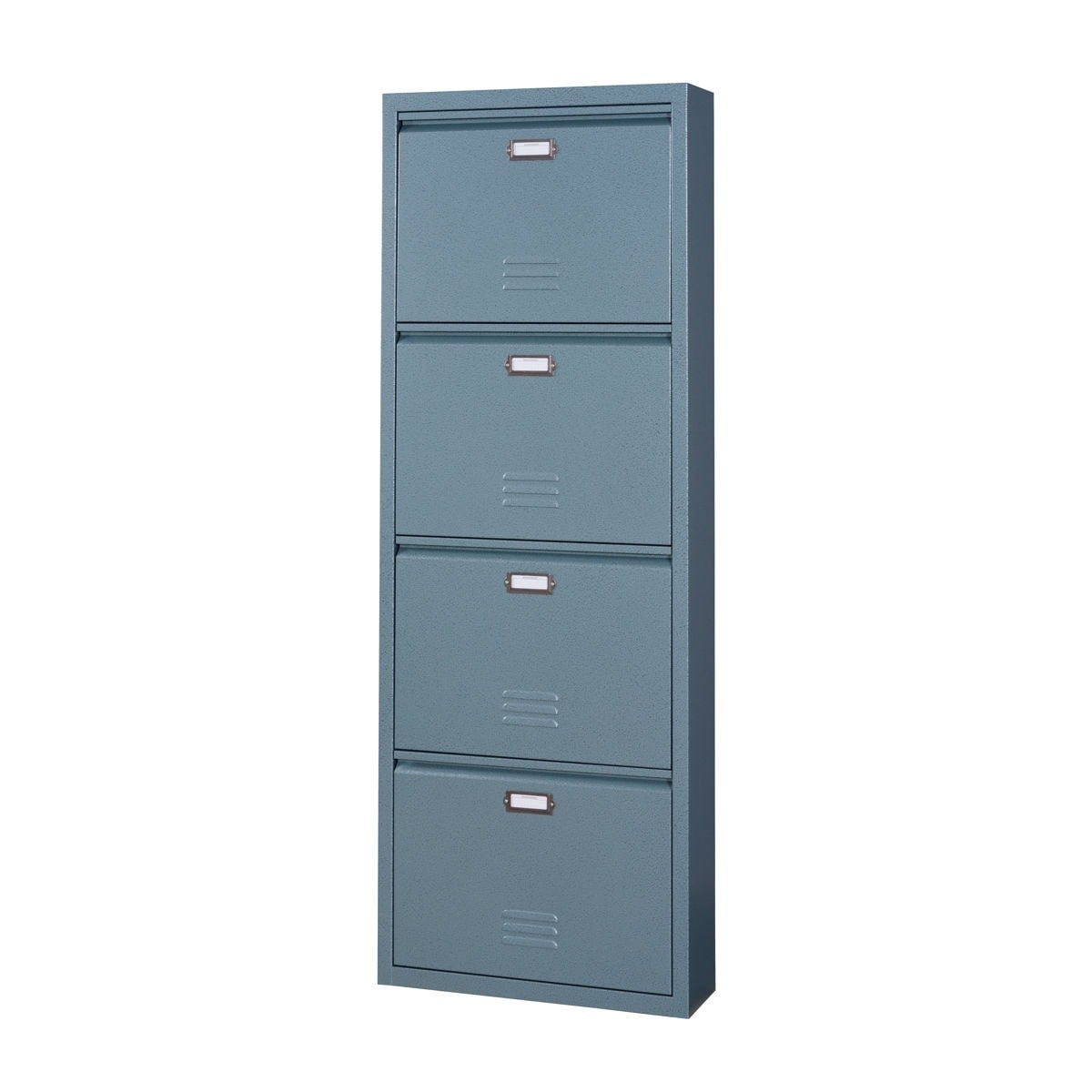 シューズラック 4段 RALD グリーン 幅50cm ラルド スリム シューズケース シューズボックス 下駄箱 靴収納 靴箱 ラック ロッカー風 収納 玄関収納 収納棚 靴 靴入れ 雑誌 本