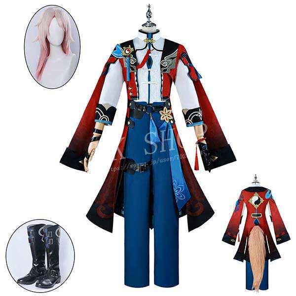 「急速出荷」最低価!格!崩壊：スターレイルグッズ Jiaoqiu 椒丘 コスプレ 衣装 ウィッグ 尻尾 cos靴 コスチューム 演出服 アニメ ゲーム ハロウィン cosplay 変装