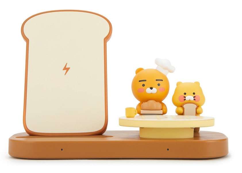 2in1ワイヤレス充電スタンド_ベーカリーラ&チュンワイヤレス充電器