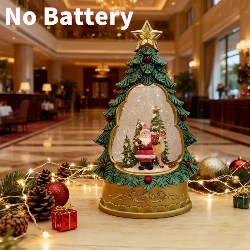 クリスマス LEDライト ナイトライト ナイトランプ ツリーの中にいるサンタクロース スノードーム オブジェ インテリア 冬 寝室 インテリア装飾 おしゃれ 卓上ライト テーブルライト テーブルランプ