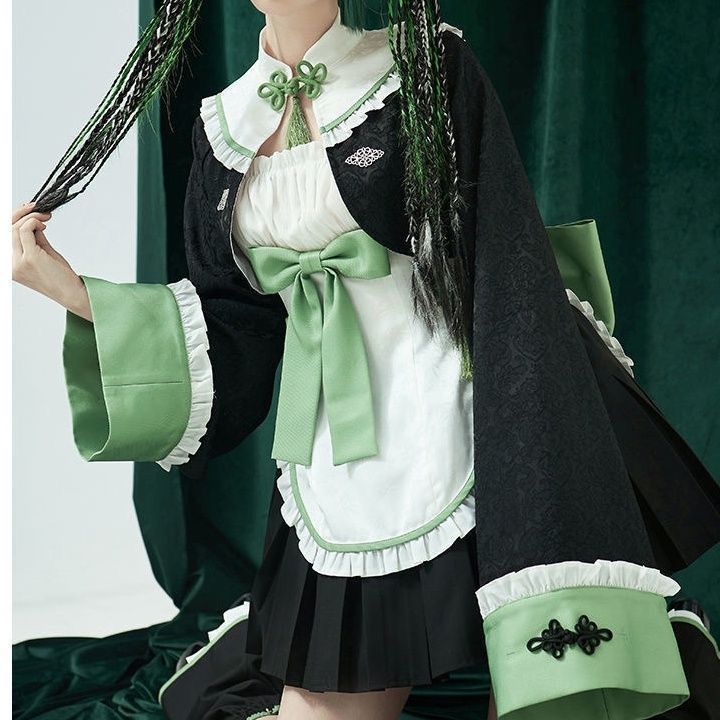 サンタコスプレ2023可愛らしいパンダ頭ロリータスカートワンピース4点セット