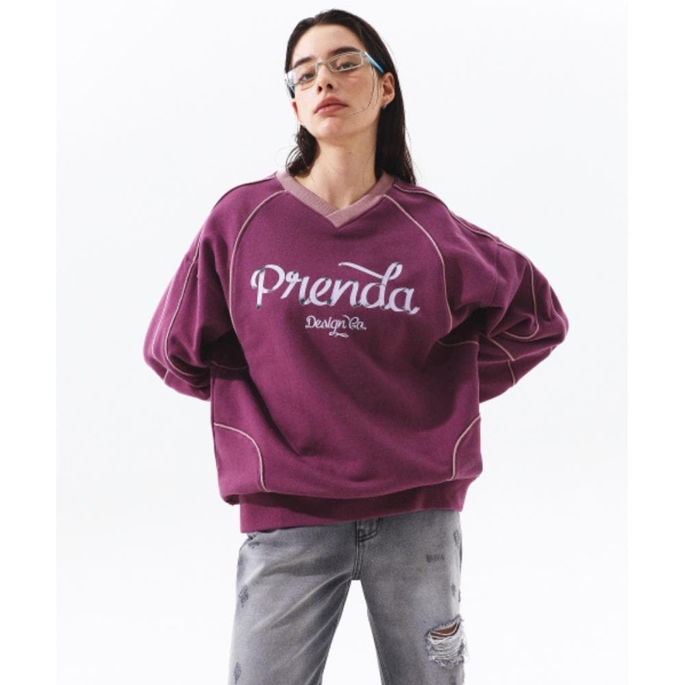 PRENDA RIBBON UNIFORM SWEATSHIRT PURPLE PRTFAAVS03WV1