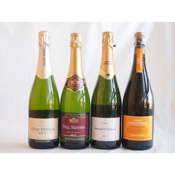 スパークリングワイン白辛口豪華4本セット エレタットエルパドルウェル カヴァ ブリュット 白（ス