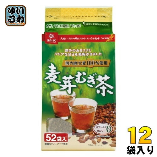 はくばく 麦芽むぎ茶 364g 52バッグ×12袋入 お茶