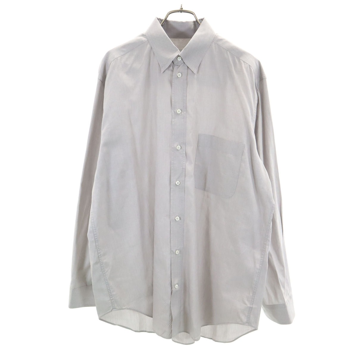 長袖 コットンシャツ 41 グレー系 メンズ 古着