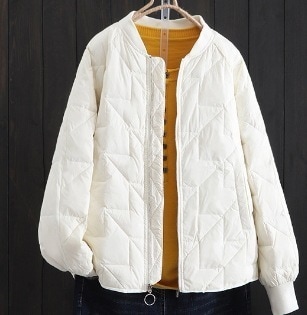 モテコーデ アウター シャンパー 袖あり 長袖 ファスナー 前開き キルティング かわいい 可愛い きれいめ シンプル カジュアル おしゃれ お洒落 かっこいい レトロ 可愛い 女子