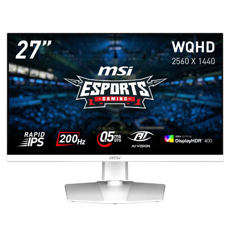 MSI　ゲーミングモニター MAG-274QRFW-E20 ［27型 / WQHD(2560×1440) / ワイド / 200Hz］