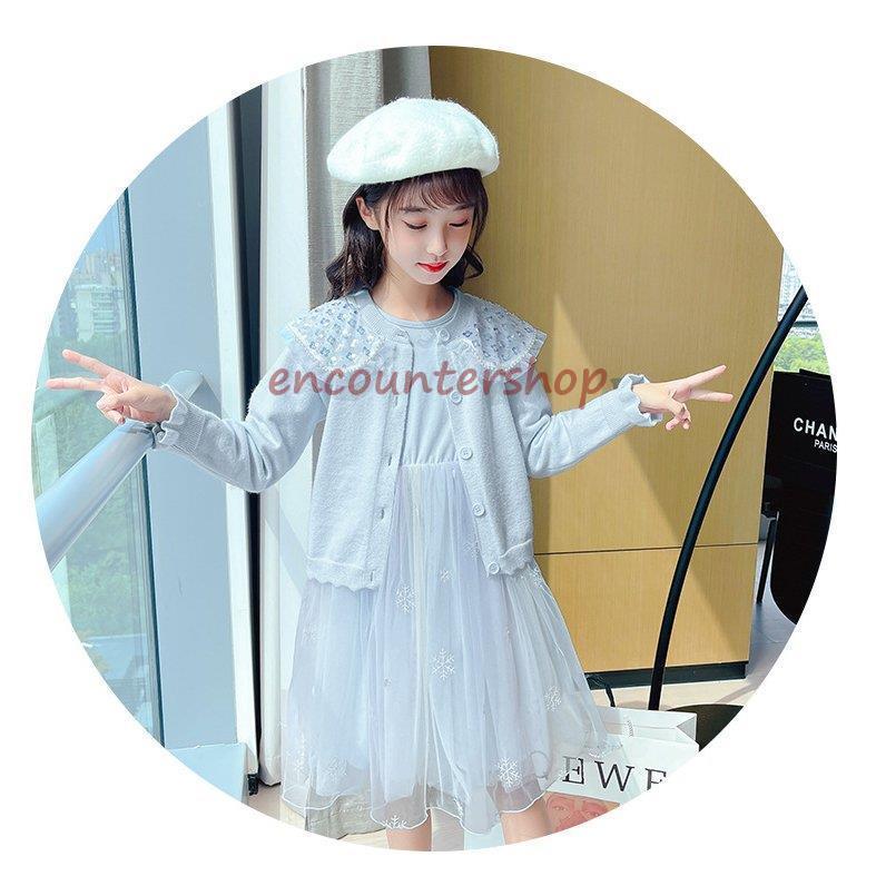 ワンピース 長袖 入学式 スーツ ひざ丈 女の子 子供服 フォーマル ドレス チュールスカート 春秋冬 卒業式 入園準備 小学校 卒園式 七五三 受験 結婚式