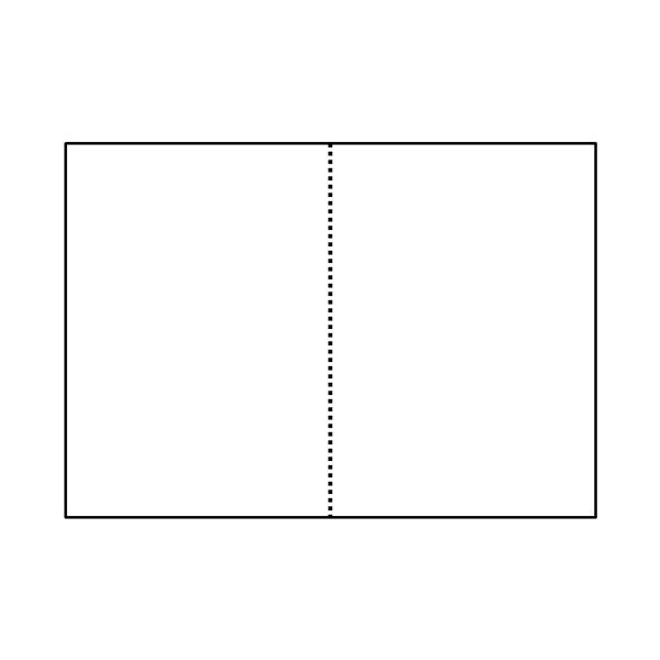 ミロク情報サービス 白紙（A4/2分割/ミシン目入り/穴なし） 558303 1箱（500枚）