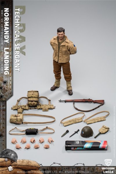 Crazy Figure TECHNICAL SERGANT NORMANDY LANDING 1/12 アクションフィギュア LW018