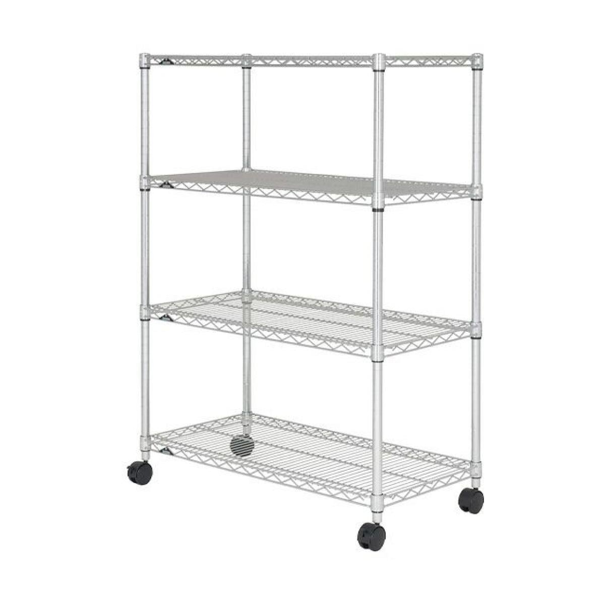 ドウシシャ スチールラック 幅90cm 4段 ルミナスレギュラー 幅91.5×奥行46×高さ126cm NLH9012-4 キッチンラック 収納