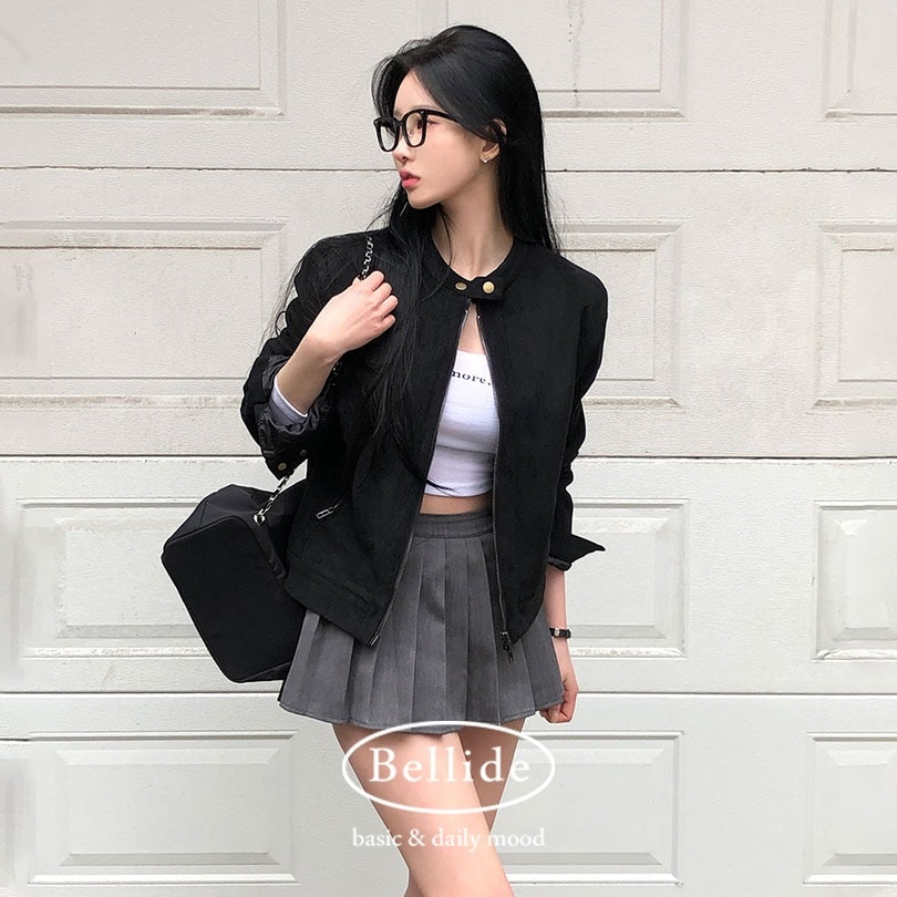 [MADE] クラシックノーカラースエードジャケット jk1124