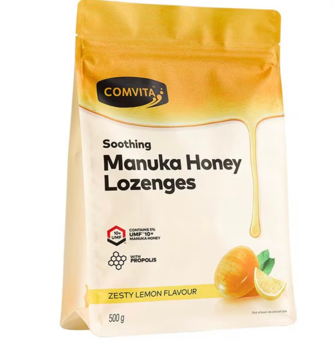 (1+1) (全2袋) プロポリス マヌカハニー ローゼンジー(キャンディー) - レモン500g (さわやかなレモン味)