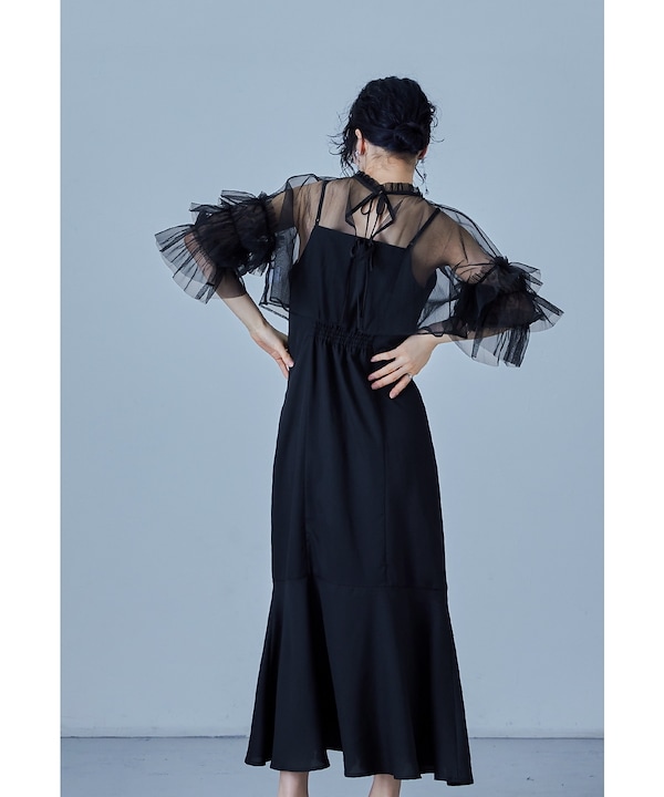 Qoo10 niana リボンチュールボレロセットドレス ドレス