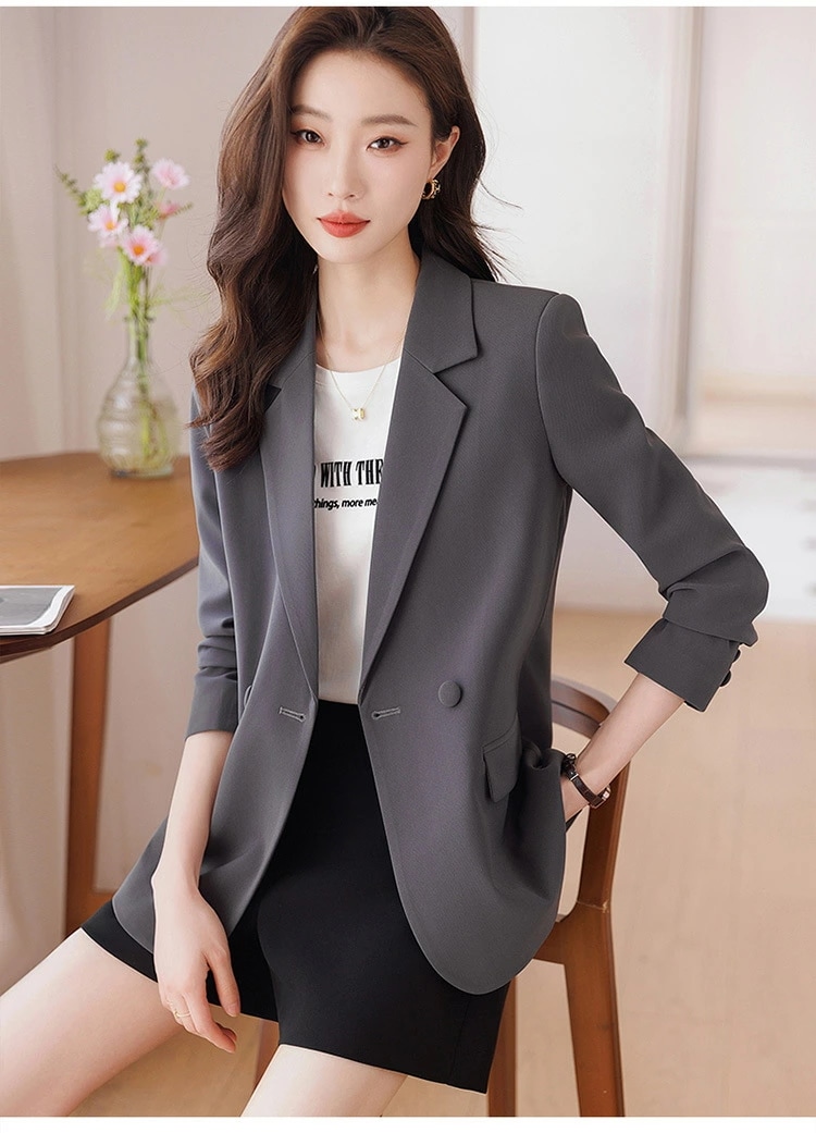 ジャケット レディース 高級感 カフェ色 春秋 新作 韓国風 カジュアル 上着