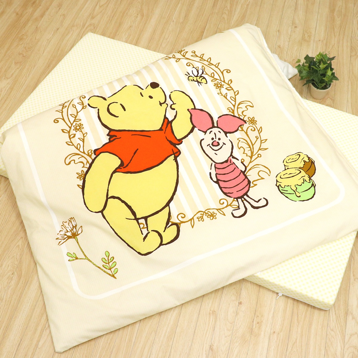 ベビー布団セット 3点 レギュラーサイズ 70*120cm くまのプーさん ピグレット