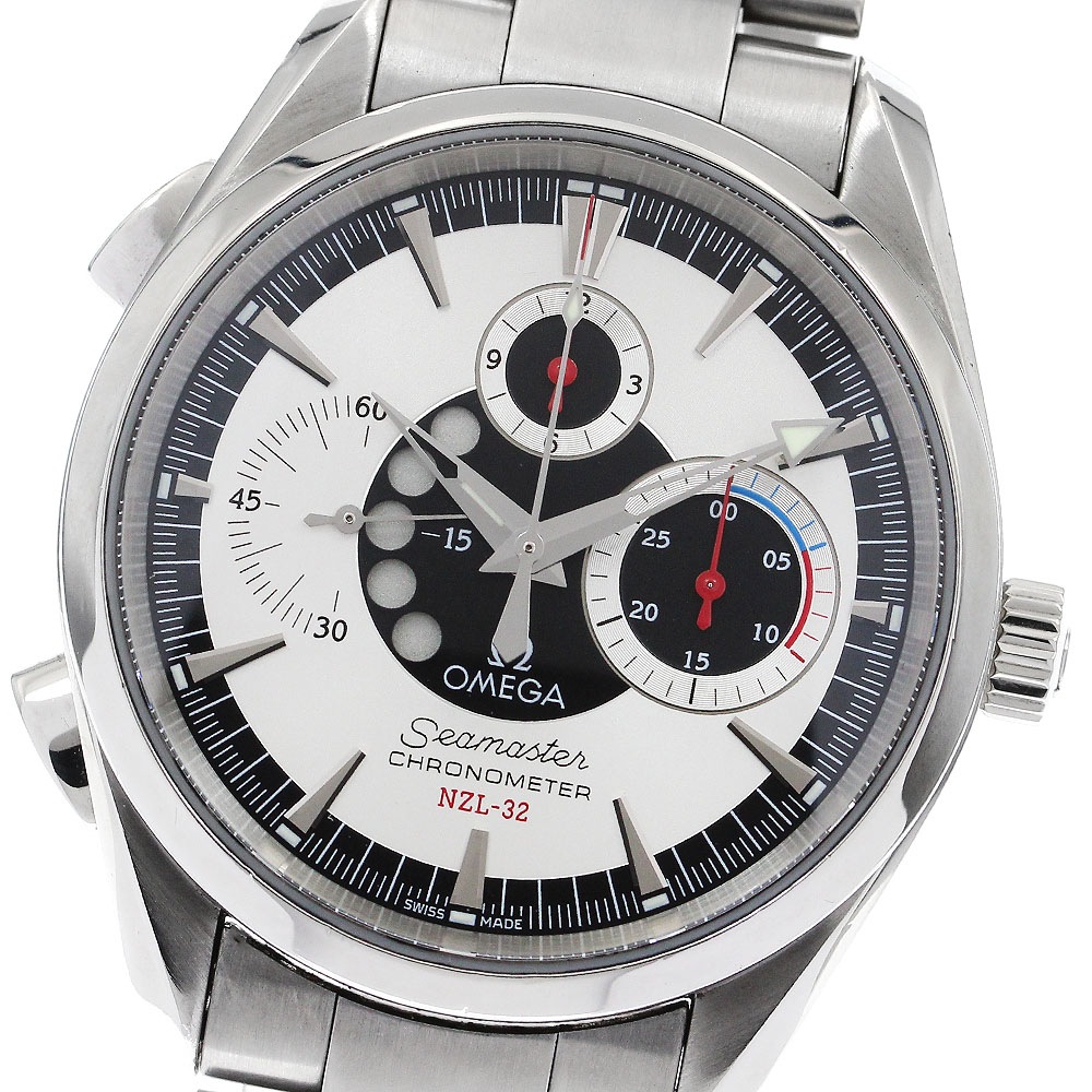 オメガ OMEGA 2513.30 シーマスター アクアテラ NZL-32 クロノグラフ 自動巻き メンズ 良品 箱・保証書付き_904786【中古】