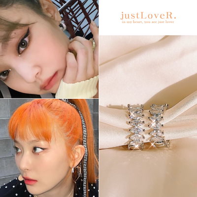 [justLoveR] BLACKPINKジェニ着用☆Valentie Cubic Earrings Qoo10] justLoveR. Valentie Cubic Earri : KPOP