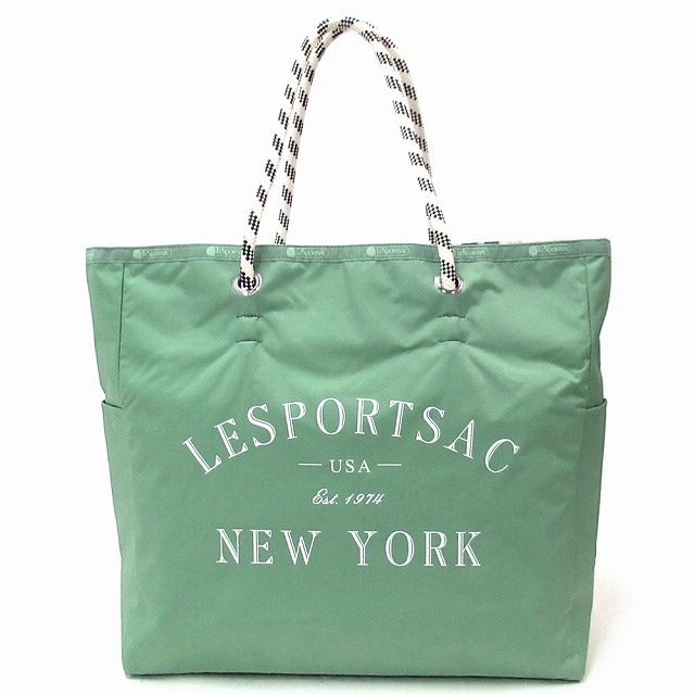 LeSportsac レスポートサック トート バッグ リバーシブル2way ロゴ ショッピングバッグ1113 H138