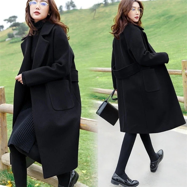 50個ウールコート 2025 新作早割 韓国ファッション 女性用 中長セクション 緩い 推薦 デーリーウェア 気質 冬用に最適