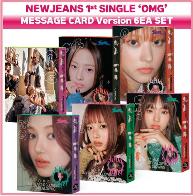 [6EA SET] NEWJEANS 1ST SINGLE OMG ALBUM MESSAGE CARD VERSION 公式
