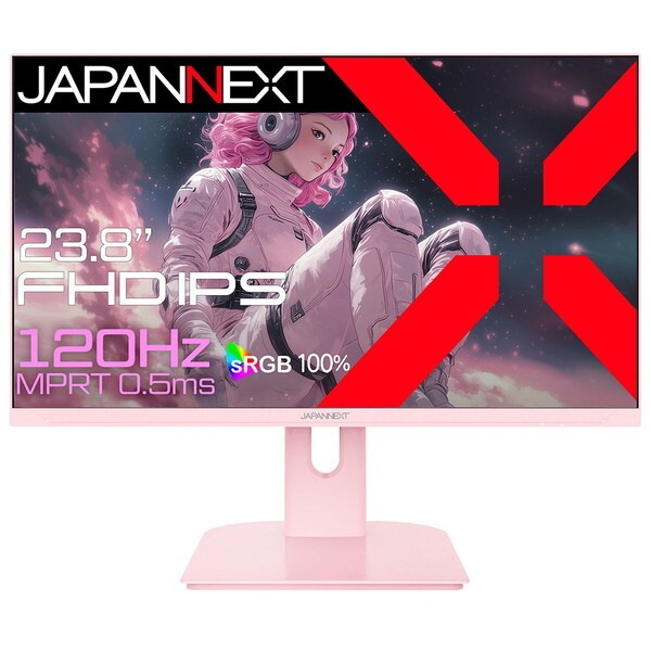 JAPANNEXT JN-IPS238G120F-PK ピンク 23.8型 ゲーミング液晶モニター