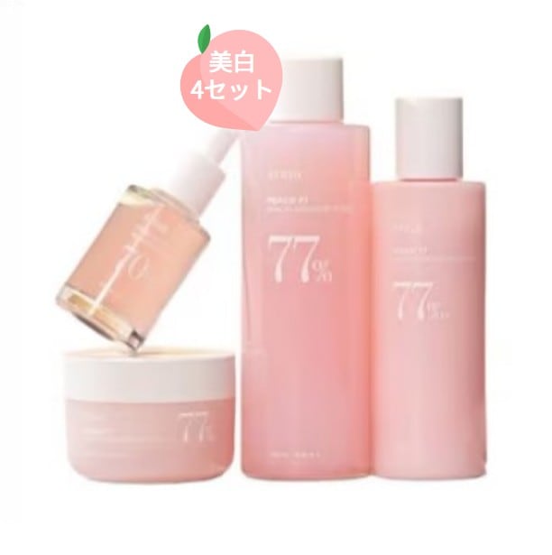 激安通販サイト 桃基礎4SET] ナイアシン トナー+セラム+ミルク+クリーム 乳液 化粧水・ローション・トナー