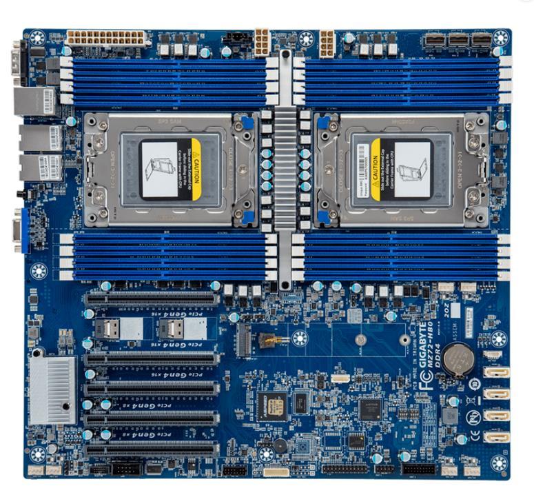 GIGABYTE MZ72-HB0 (rev. 3.0) 2x AMD EPYC 7003 Socket SP3 SATA PCIE 4.0 E-ATX Motherboard 75,790円