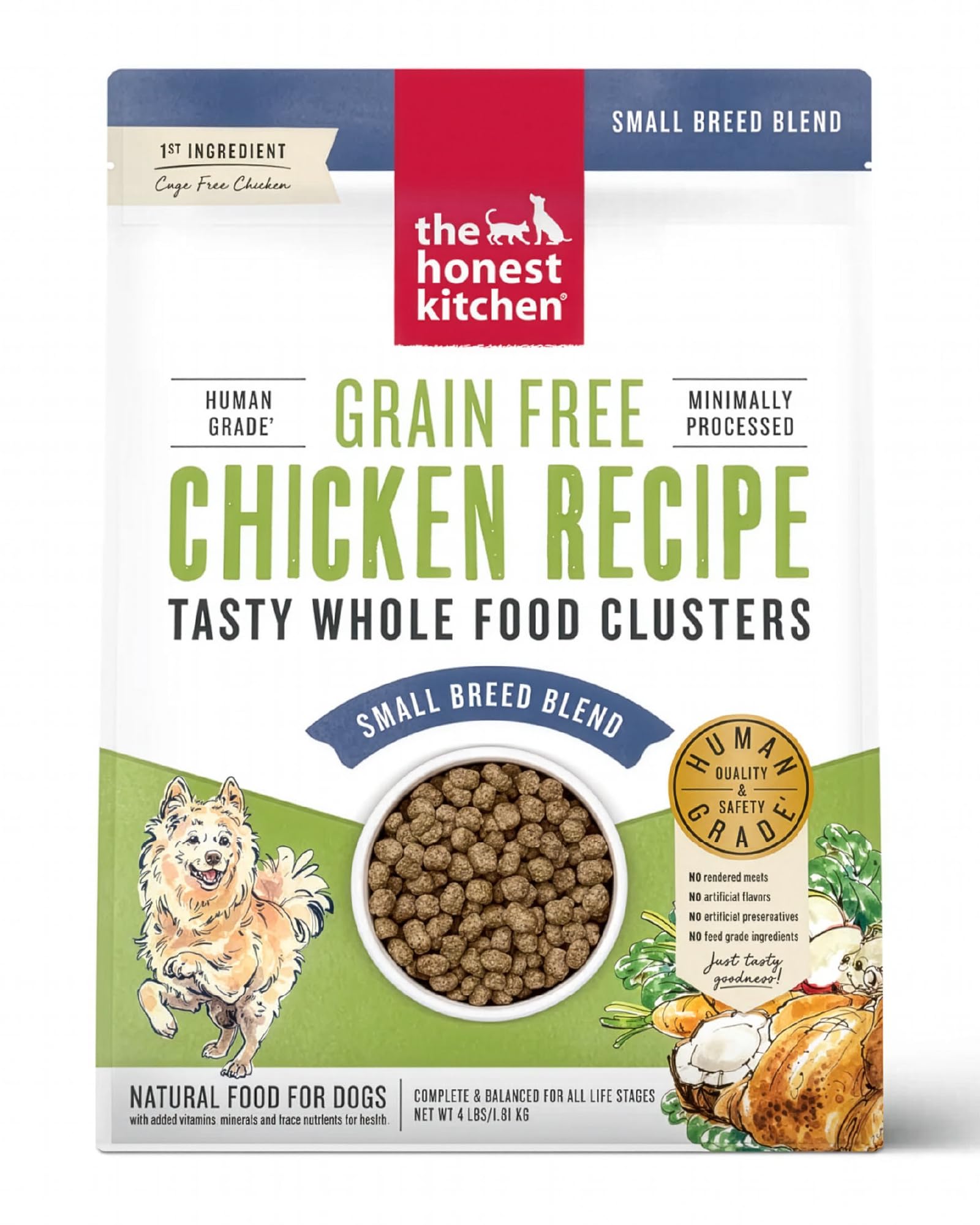 the honest kitchen オネストキッチン クランチ グレインフリー チキン 1.8kgヒューマングレード