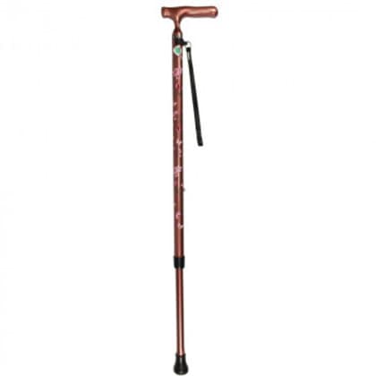 オールカーボン伸縮ステッキSP 45C-C1 桜柄ローズピンク 341747 W2036